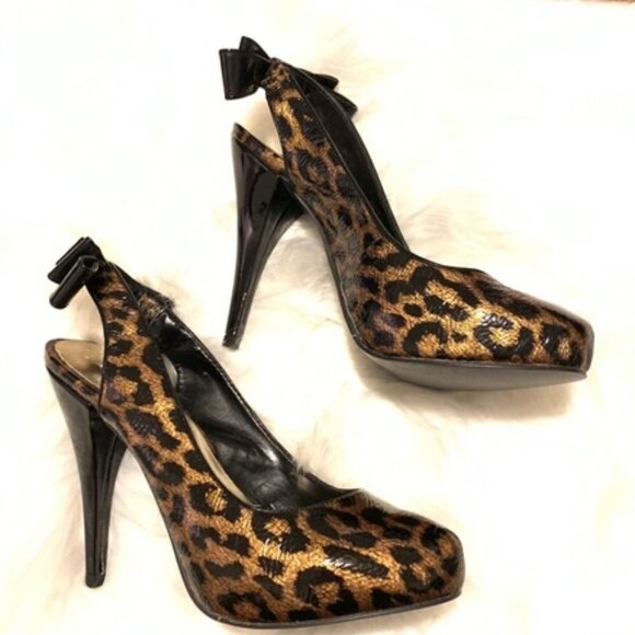 Steve Madden Mevas Slingback Heels With Bows - Picture 4 of 9